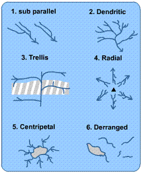 Which river of India forms dendritic drainage pattern